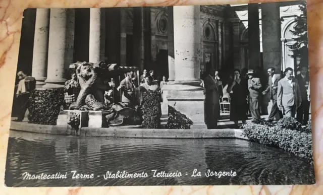 Pistoia Montecatini Terme Vintage Anni ‘40 Fotografia cartolina Tettuccio