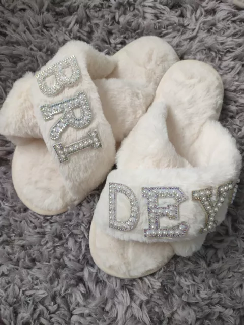 Personalised Bridal Slippers | Bride Slippers | Wedding Slippers | Bride Gift |