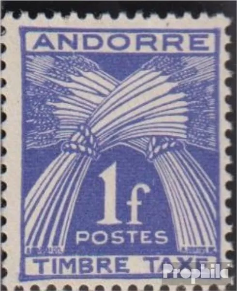 Briefmarken Andorra - Französische Post 1946 Mi P33 mit Falz