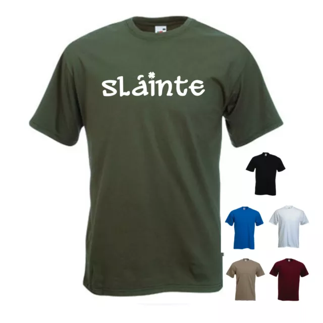 'Slainte' Irish meaning 'Cheers' St Patricks Day / St. Patrick's Day mensT-shirt