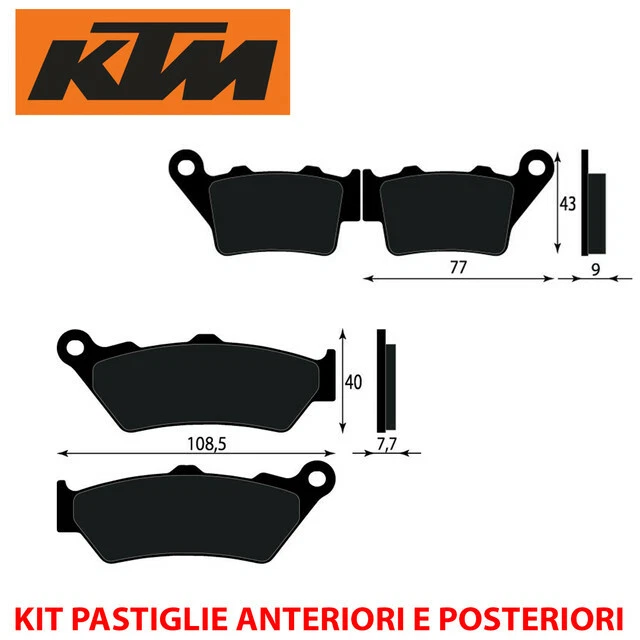 Ktm Pasticche Freno Posteriori Originali 690 Smc-r Duke