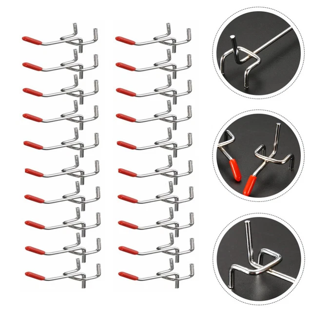 25 Pcs Triangle Hook Iron Peg Board Hooks for Hanging Shelving