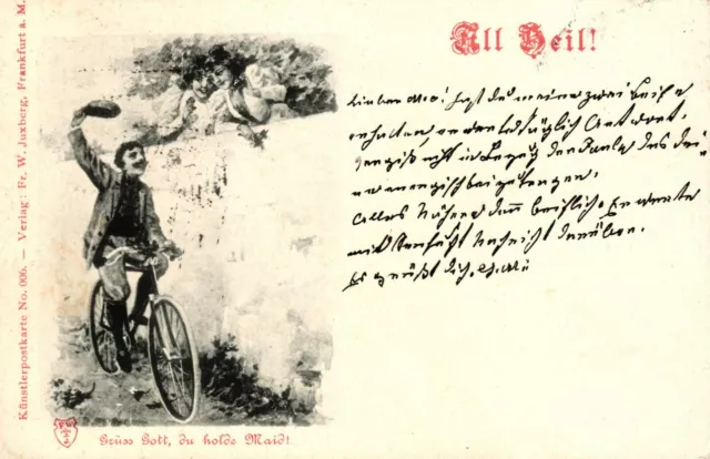 Fahrrad, Fahradfahrer, "All Heil", 1898