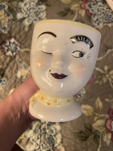 Vintage Baileys Yum Mug Lady - Winking Face Limited Edition 1997 Cup