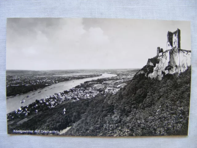 Postkarte Ansichtskarte kleinformat NRW alt Königswinter Drachenfels Schloß Foto