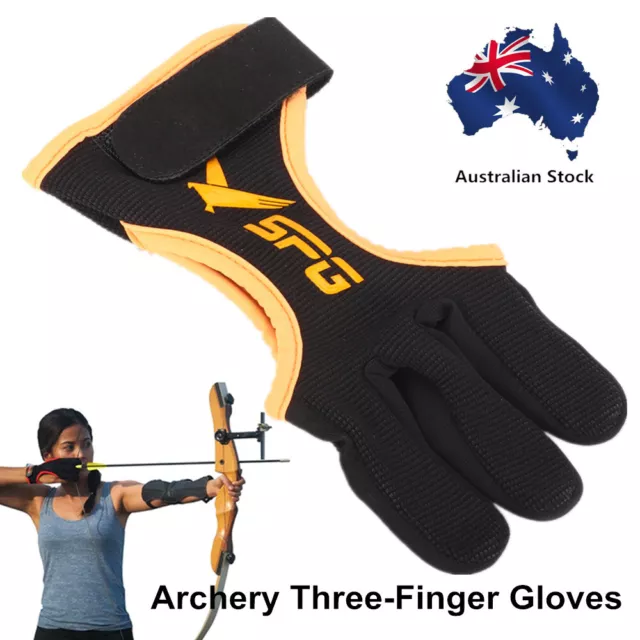 Archery Glove Three Finger Archery Protective Gloves Archery Shooting Gloves AU