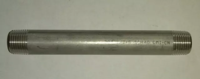 1/2" x 6" Inch 304 Stainless Steel Pipe Nipple NPT SCH 40 New