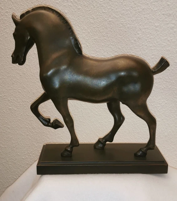 Statue De Cheval En Bois Décorative Bohany - 18x20cm, Sculpture Détaillée Pour Salon, Chambre, Bureau - 4