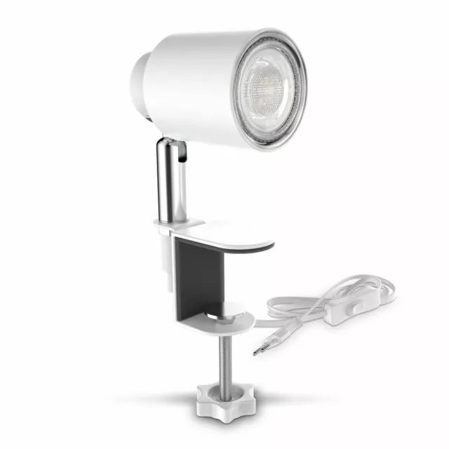LED Klemmleuchte Leselampe Bettlicht schwenkbar 5W Tischlampe weiß Schlafzimmer