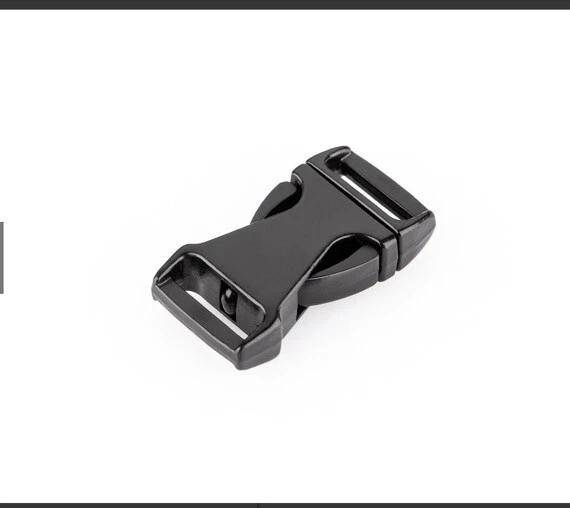 2x Steckschnalle Verschluss  (10 mm) Gurtband Gurtschnalle Schwarz
