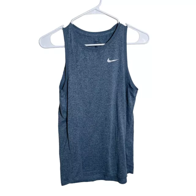 The Nike Tee Tank Top Women's Medium Blue Athletic Muscle Tank Sleeveless