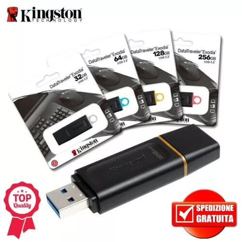 Pendrive Kingston Usb 3.2 Kingston Dtx Chiavetta 16 Gb 32 Gb 64 Gb 128 Gb 256 Gb