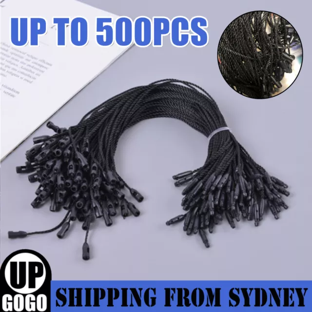 UP 500X Clothing Price Tag Bullet Head Hang Swing Tags Labeling String Lock Ties