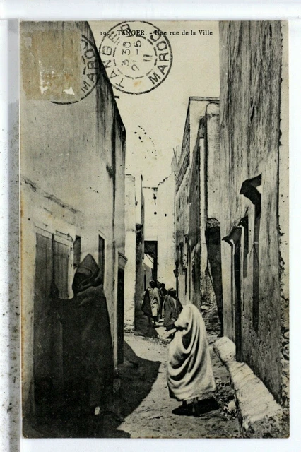 Tangier A Street the City Morocco CPA Postcard 8471