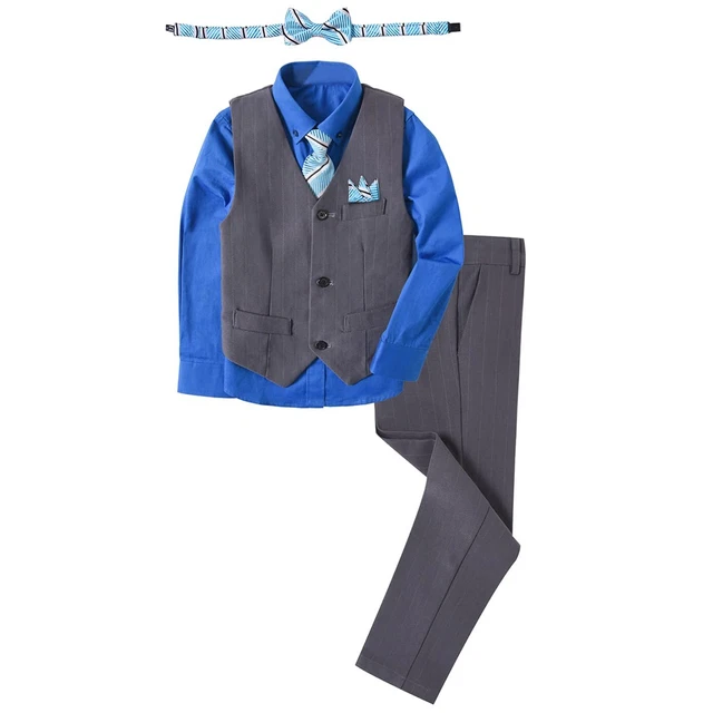 NaineLa Boys Suit Toddler Boys Kids Tuxedo Suits for Boys Pinstripe Boys Formal