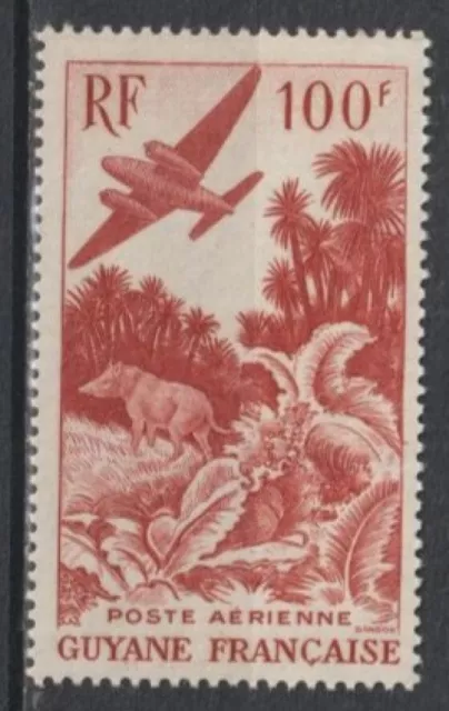 GUYANA -1947 -AIRMAIL 100fr YVERT # 36 VF MNH** (RMD-8)