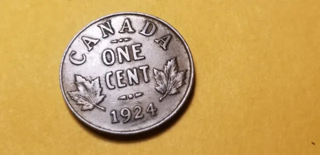 Rare Canada 1924 Small Cent Penny Id1.