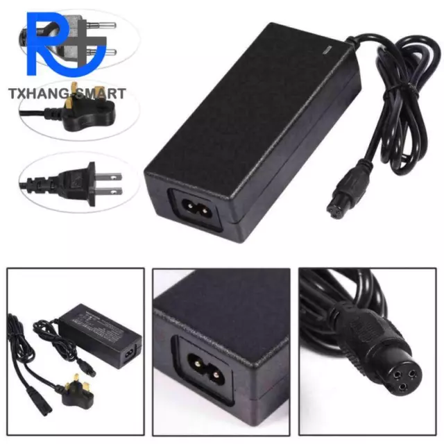 For 36V Lithium Battery Charger for Electric Scooter 42V 2A Power Adapter