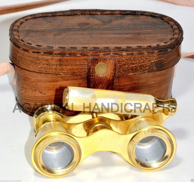 ANCIENNES JUMELLES FRANCE - FABRICATION HELLES PARIS 8 x 26 + ETUI CUIR - Jumelles militaria (8233820