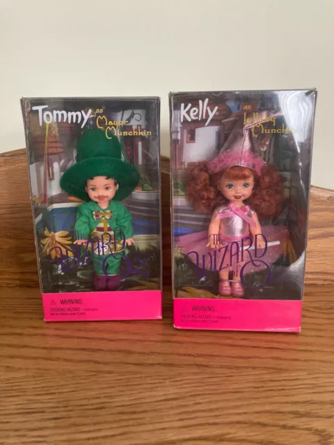 1999 Mattel Wizard of Oz Tommy as Mayer Munchkin & Kelly Lullaby Munchkin Dolls