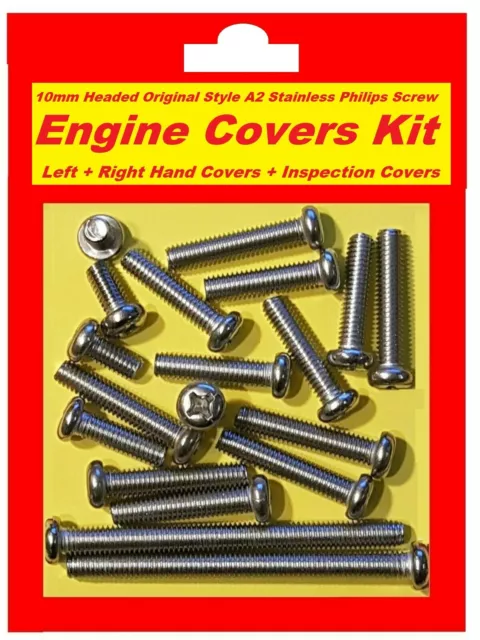 Honda CBX1000- Engine Covers Kit - A2 Stainless Philips Screws