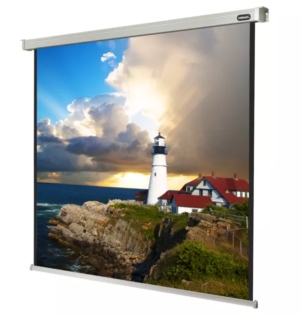 celexon elektrische Heimkino, Büro u Business Motor-Leinwand Pro 220x220cm 1:1