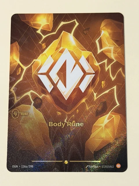 RIFTBOUND LEAGUE of Legends Origins Body Rune FOIL 126a/298 Near Mint £ ...