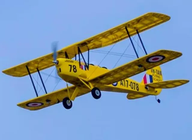 RC Tiger Moth DH82 800 mm ARF doppio piano costruzione in legno modello di volo quasi pronto