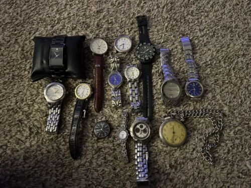 Assorted Men And Woman Watch Lot Of 14 Different Brands, For Parts Or Repair