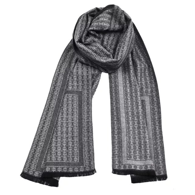 Winter thickened warm scarf men's tassel long scarf fashion travel scarf 3