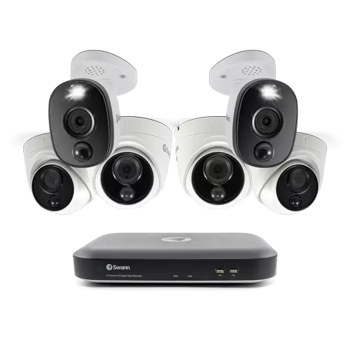 Swann 6 Camera 8 Channel 4K DVR-5580 Security System, 2TB HDD, Heat & Motion