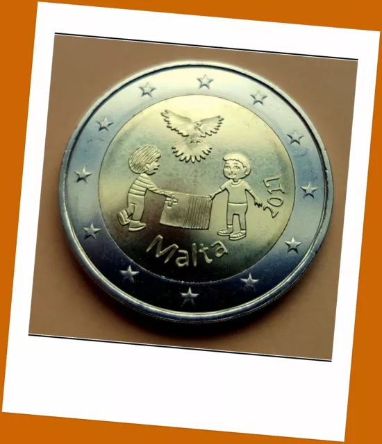 2 Euro Gedenkmünze Malta (II) 2017 - Kinder mit Solidarität ,Frieden. Lieferbar