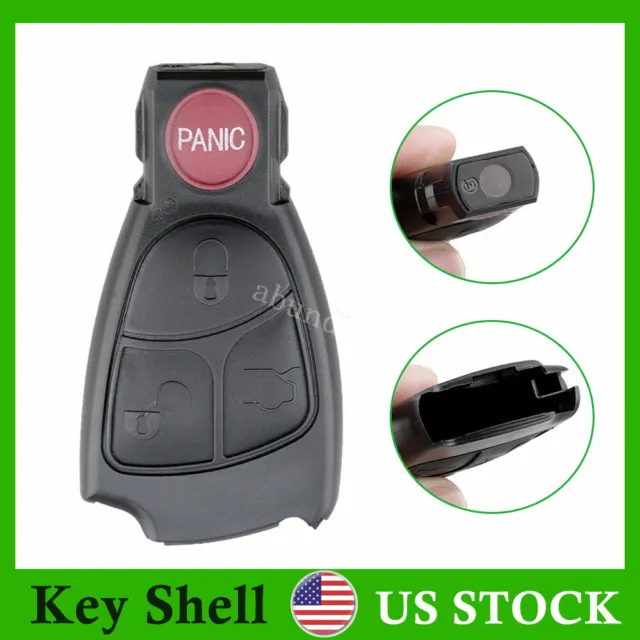 Replacement Smart Key Remote Fob Case Shell Cover for Mercedes Benz IYZ-3312