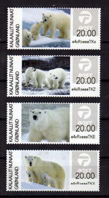 GROENLAND Greenland 2022 Ours polaire Polarbear 4 val self adh  MNH **