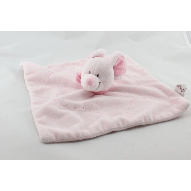Doudou plat souris rose Bengy - 17503