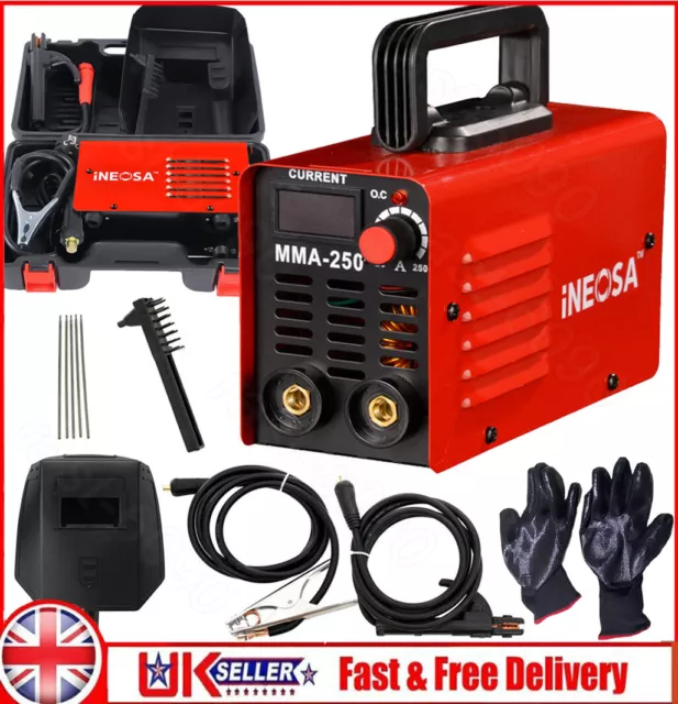 Portable Mini ARC MMA‑250 Amp IGBT Inverter Welder Electric Welding Machine UK