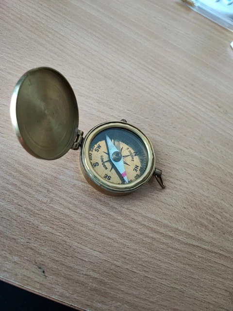 Boussole Laiton Vintage Ancienne Boussole De Poche Militaire Nautique