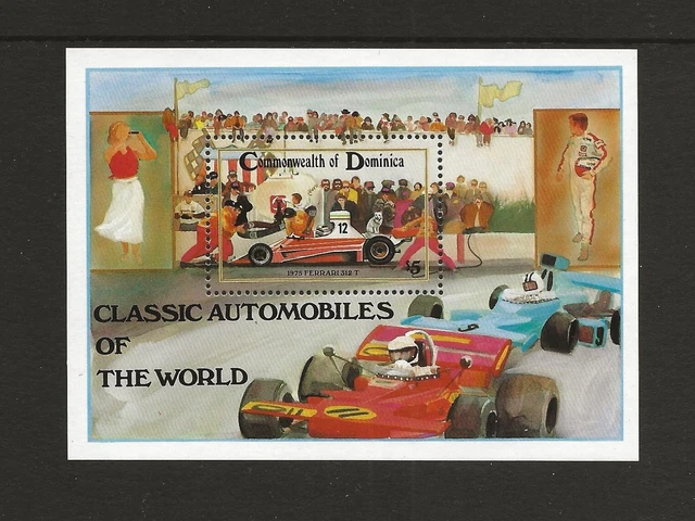 1983 Dominica Classic Cars Minisheet SG MS864 MNH