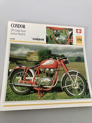 Condor Condor A-580 1951 A 580 fiche carte moto passion collection Atlas 