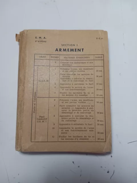 1950's French Army Training Manual Set - Thompson SMG + Others