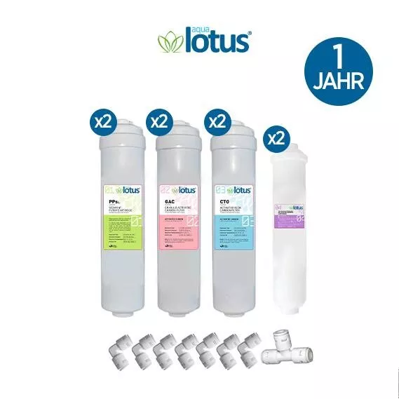 Aqualotus Ersatzfilter 5 Stufen 1 Jahr Umkehrosmose Wasserfilter Quick 8 tlg. 2