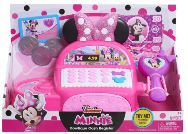 Disney Junior Minnie Mouse Bow-Tique Cash Register Ages 3+ Toy Play Credit Card