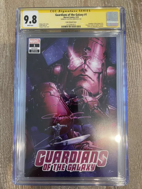 Guardians of the Galaxy 1 CGC 9.8 SS Signed Clayton Crain Variant Cover Marvel