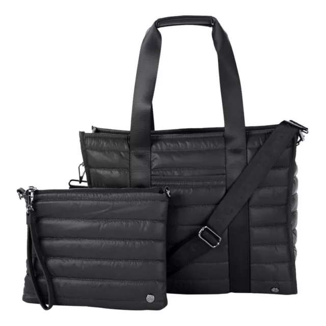 Samantha Brown Tote & Crossbody 2-piece Set - Black