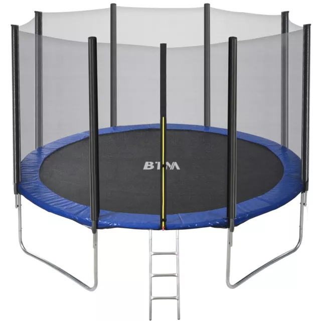 Trampoline 6ft 8ft 10ft With Enclosure Safety Net Ladder Outdoor Garden BS