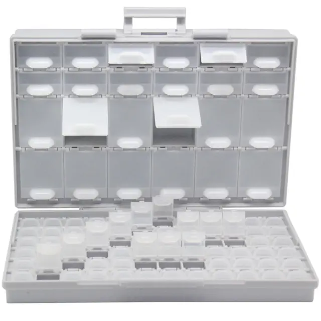 Aidetek BOXALL96 96 lids enclosure SMD SMT parts Organizer Surface Mount Box Lab