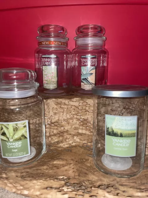 Clear Yankee Candle Jars w/ Lid, 3oz 90ml Small DIY Candle Making