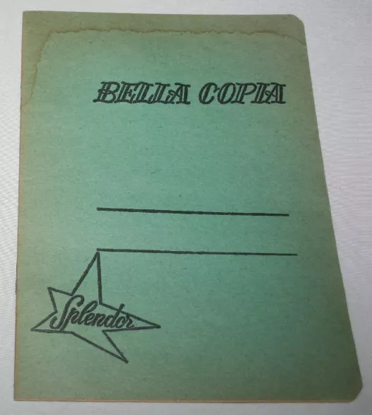 Antiguo Cuaderno Escolar Sin Usar, Bella Copia Splendor Con Tablas, Años 60, 5ªu