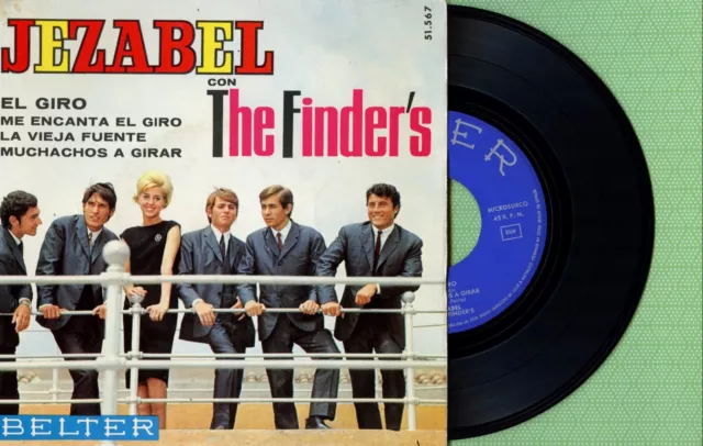 JEZABEL & THE FINDER'S / El Giro / BELTER 51.567 Pres Spain 1965 EP 45 VG