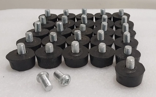 26 Legs stand spacers steel support thread rubber body medium duty standoffs A